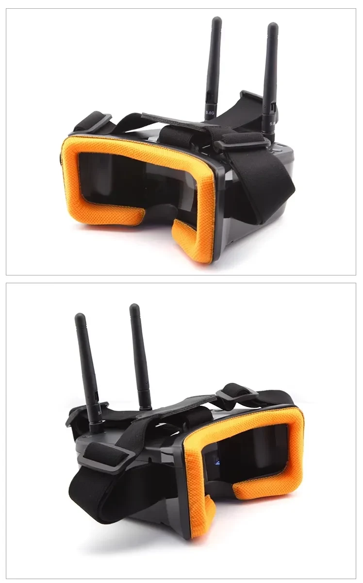 VR009 FPV Goggles Orange Side