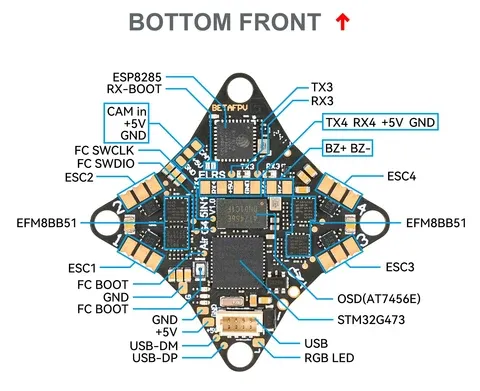 air brushless flight controller 5in1 diagram 2
