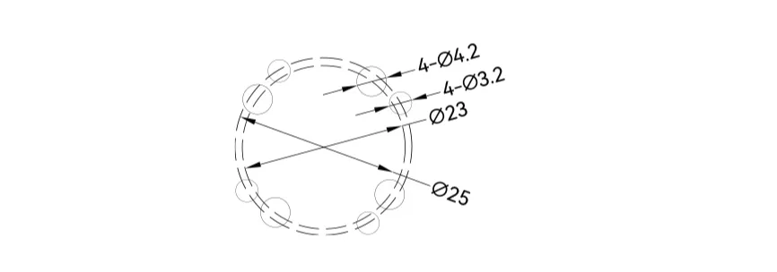 G27x8.8 three-blade propeller hub mounting dimensions pc