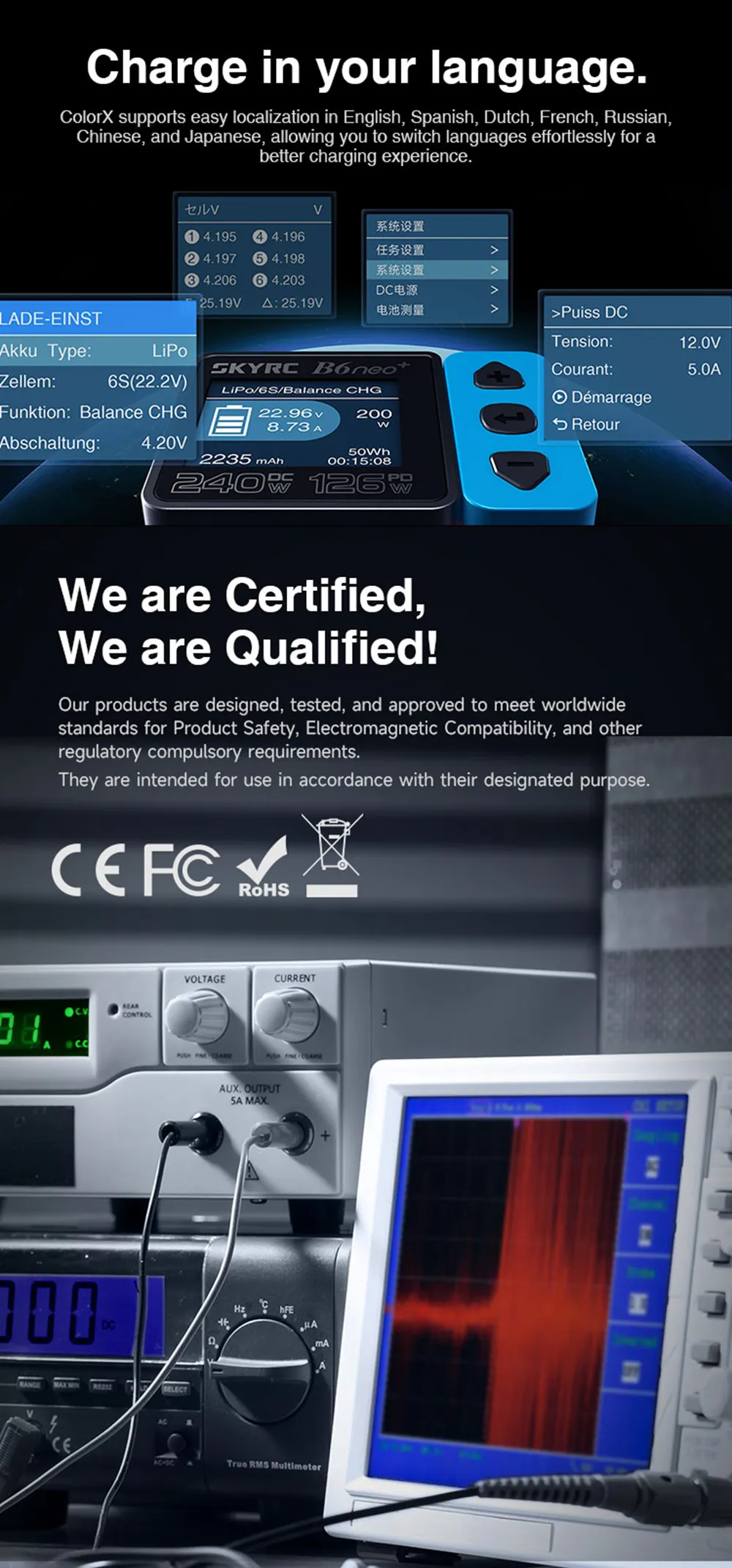 b6neo charger charge in your language