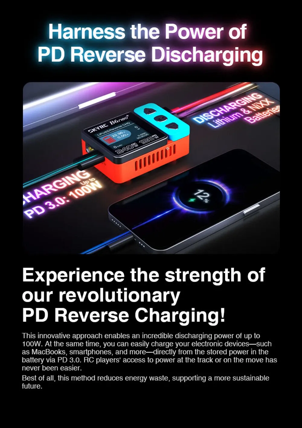 b6neo smart charger harness the power