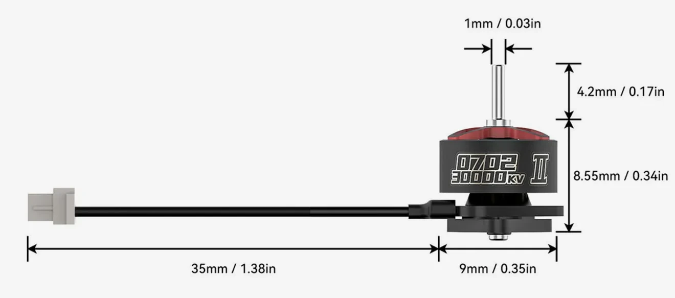 betafpv 0702 se ii brushless motors size