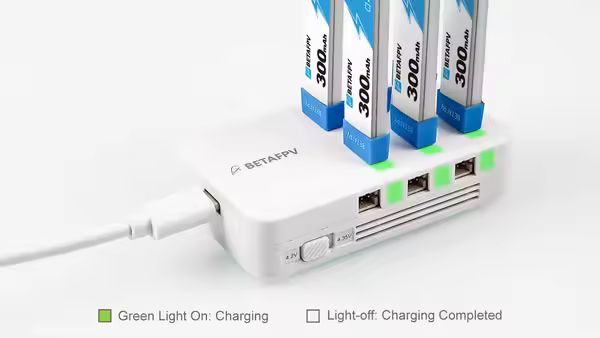 betafpv 6 ports 1s battery charger adapter bt2.0 ph2.0 button function