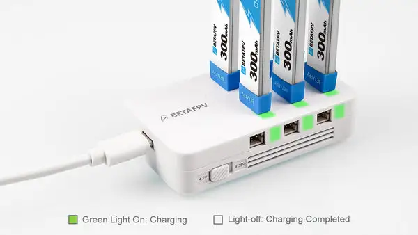 betafpv 6 ports 1s battery charger adapter bt2.0 ph2.0 button function