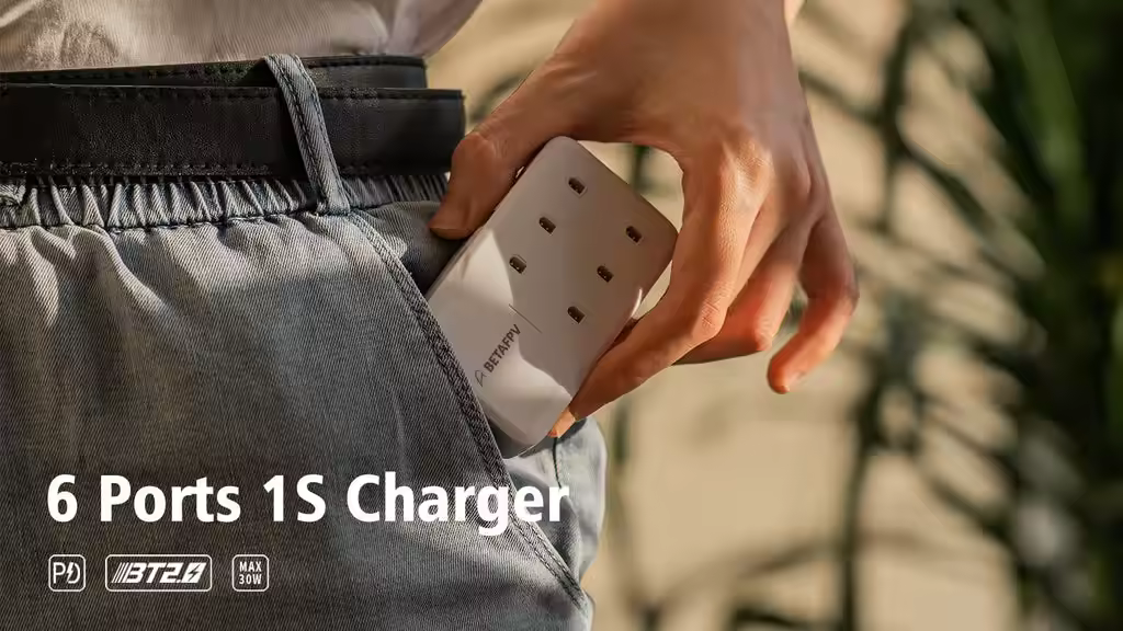 betafpv 6 ports 1s battery charger adapter bt2.0 ph2.0 show