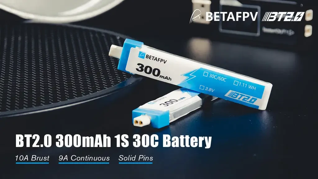 betafpv bt2.0 300mah 1s 30c battery 8pcs show
