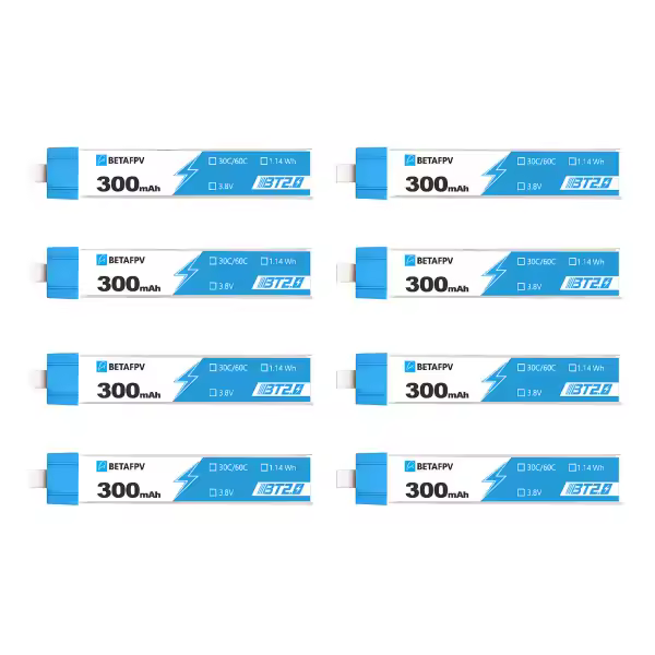 BetaFPV BT2.0 300mAh 1S 30C Akku, 8 Stück