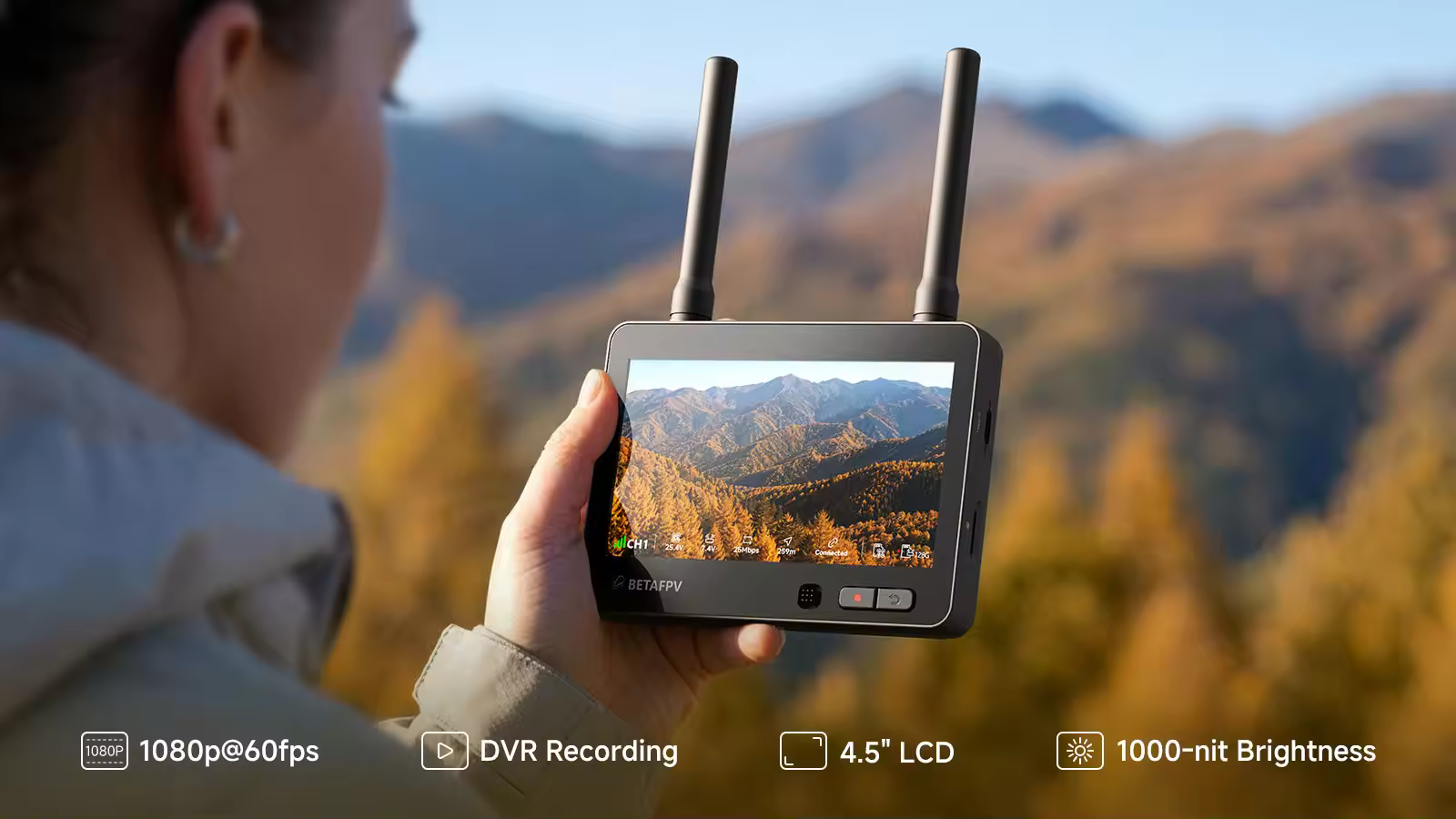 betafpv first p1 artlynk vrx fpv monitor clear screen