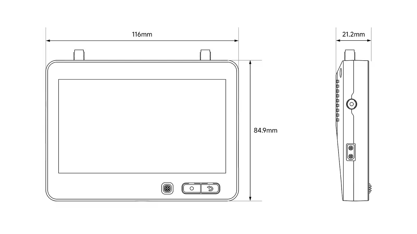 betafpv first p1 artlynk vrx fpv monitor size