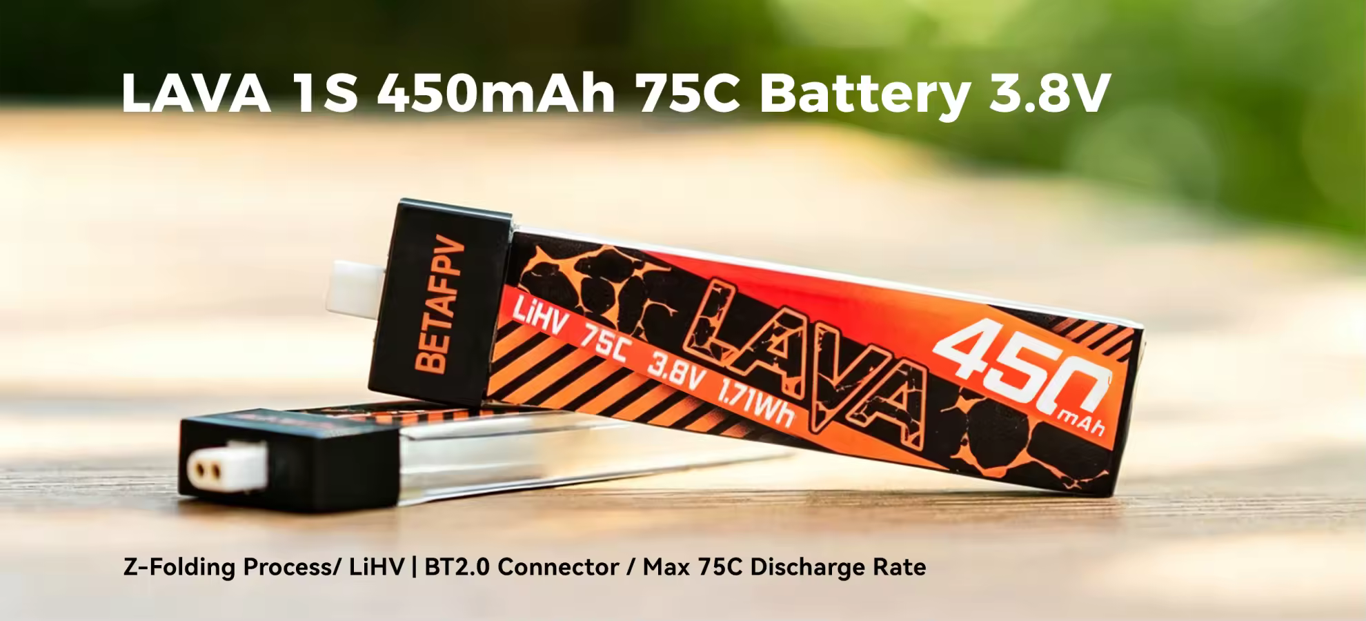 betafpv lava 1s 450m ah 75c battery pc 1