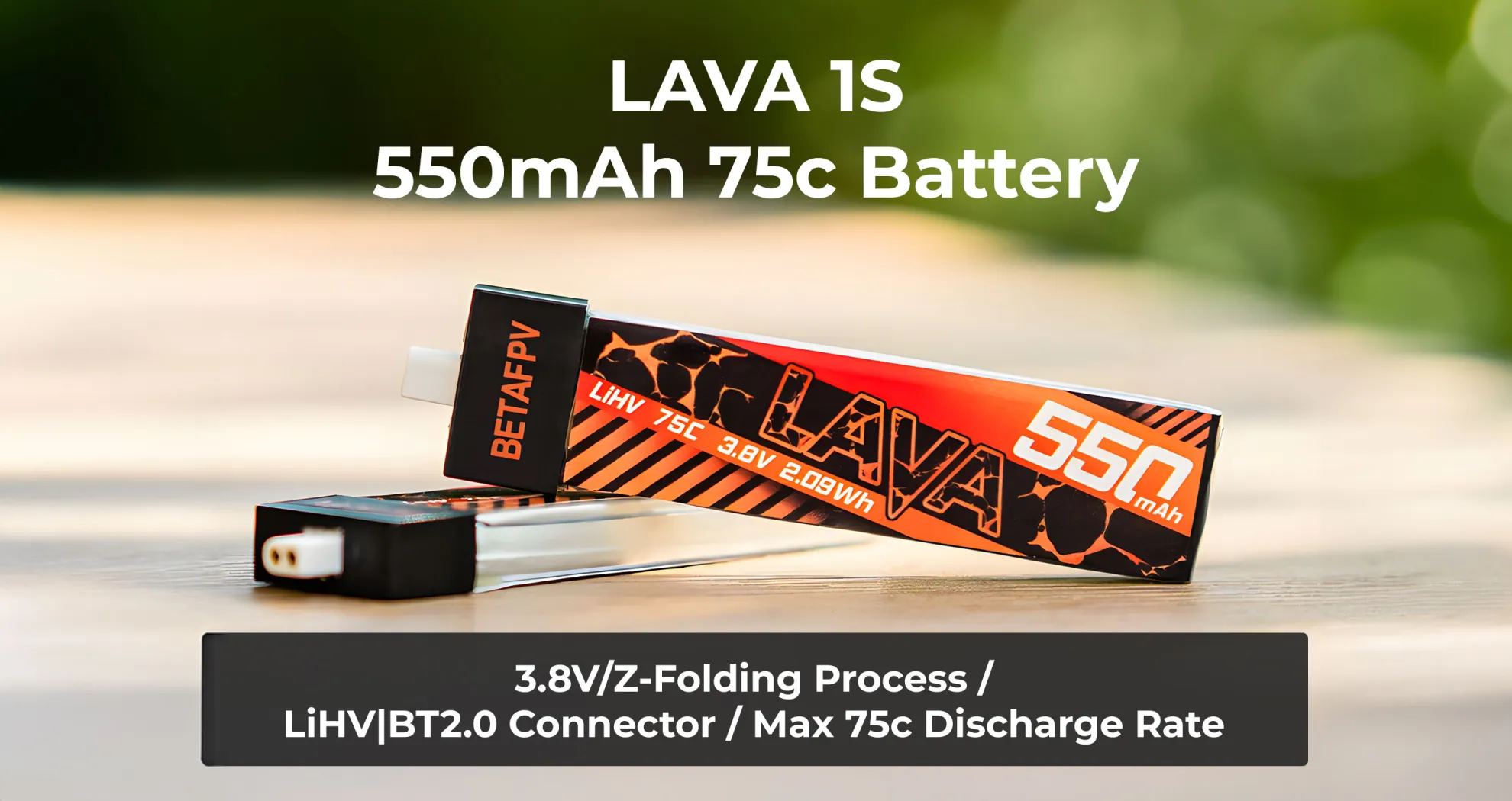 betafpv lava 1s 550mah 75c battery 1