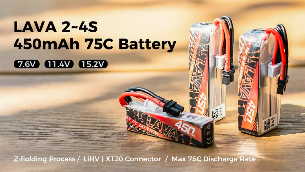 betafpv lava 2 4s 450mah 75c battery