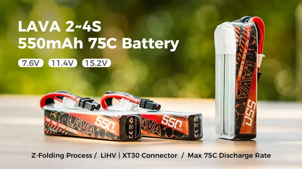 betafpv lava 2s3s4s 550mah 75c battery 2pcs lava series