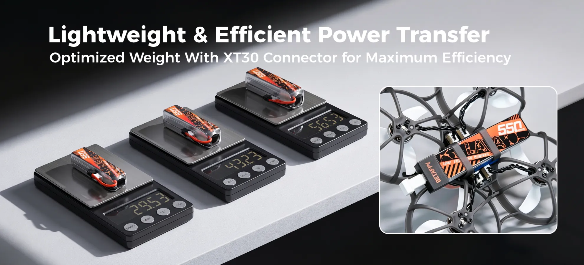 betafpv lava 550mah 75c weight pc