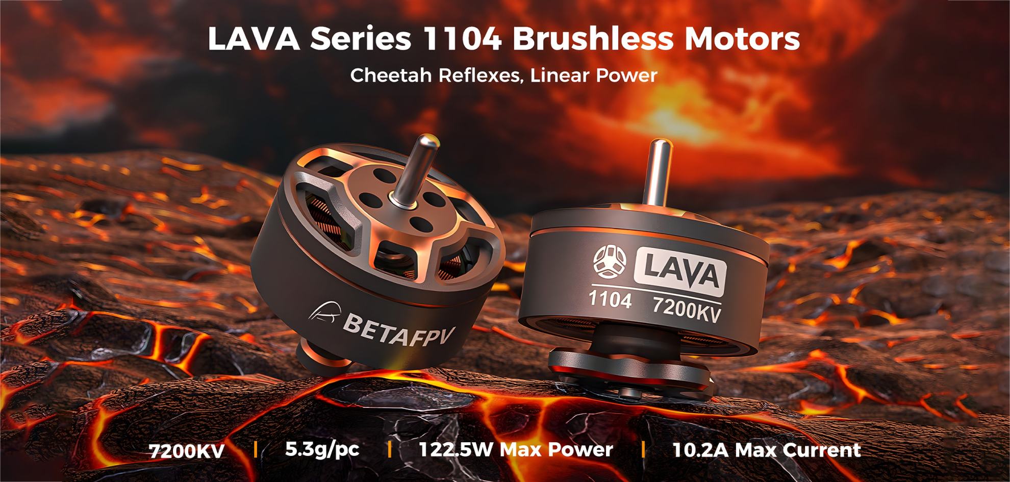 betafpv lava series 1104 brushless motors show