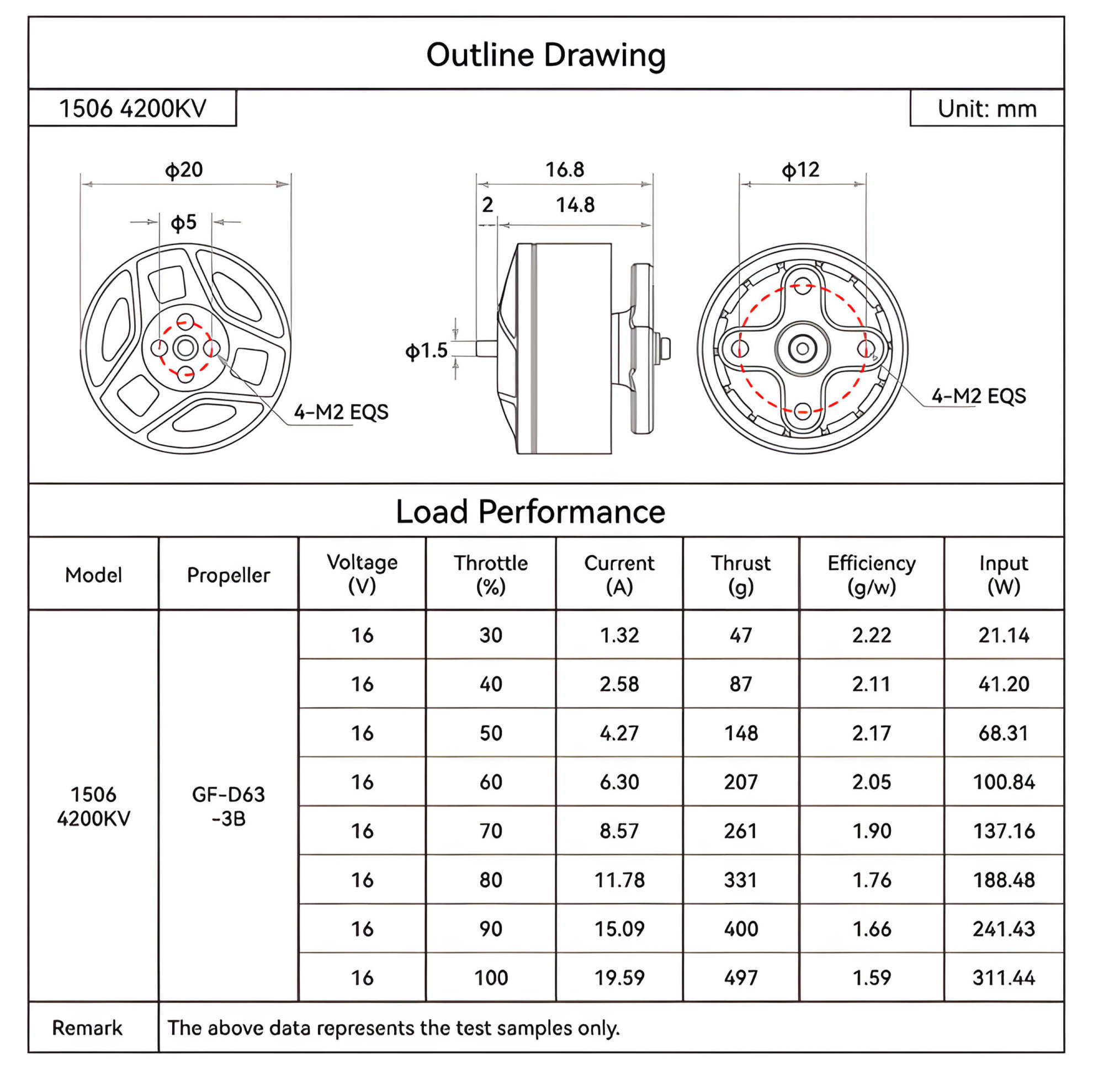 betafpv lava series 1506 4200kv brushless motors pc drawing