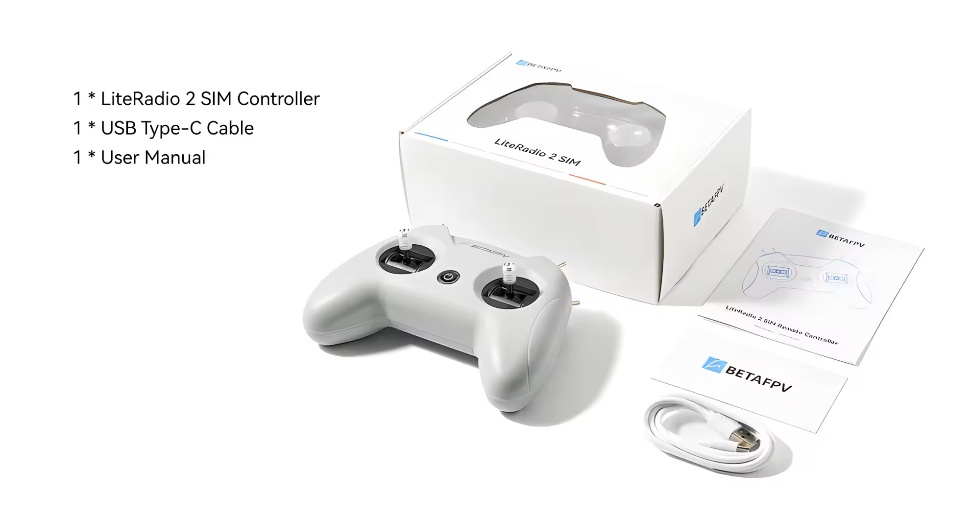 betafpv literadio 2 sim controller for fpv simulator training packing pc