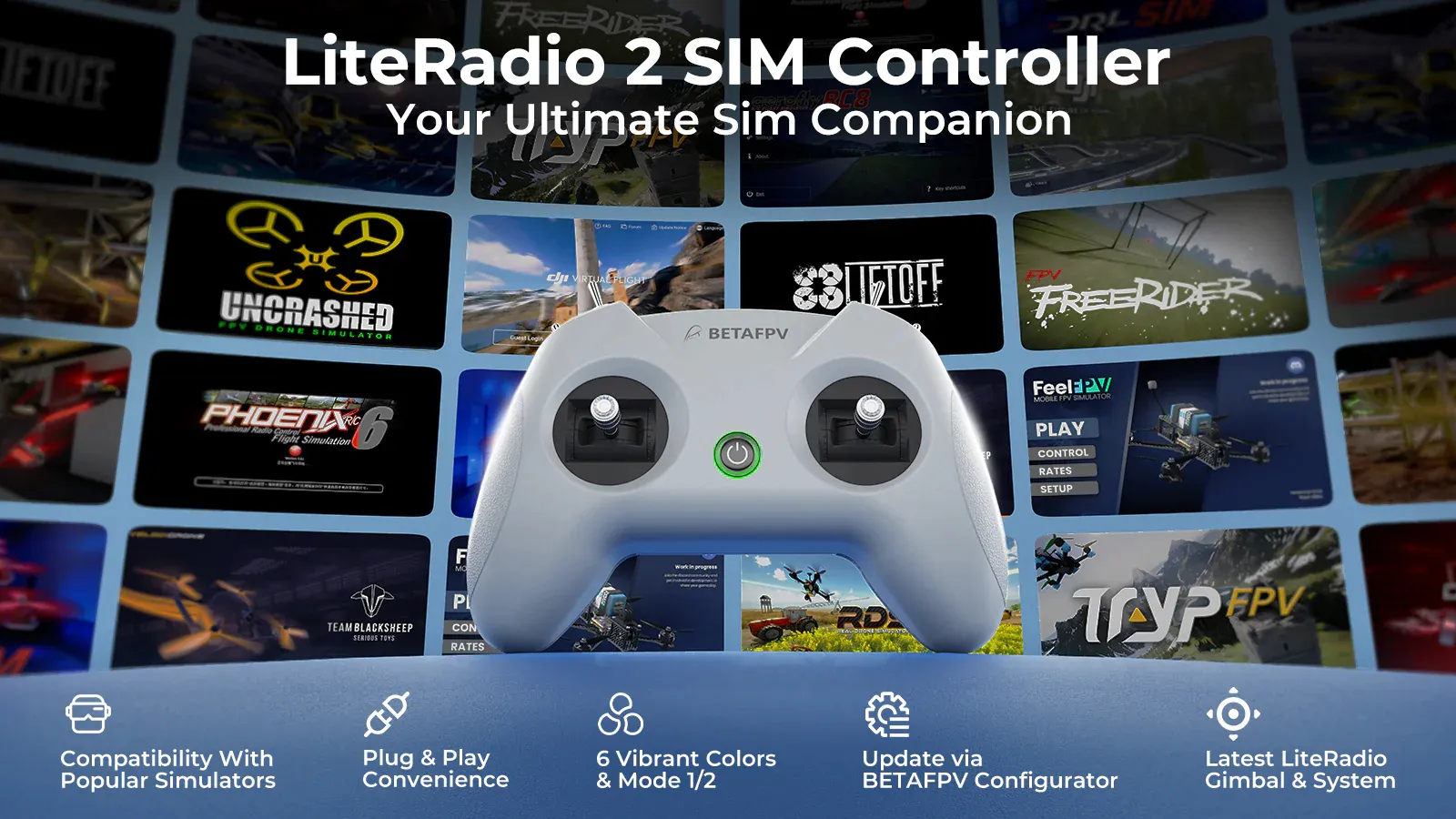 betafpv literadio 2 sim controller show