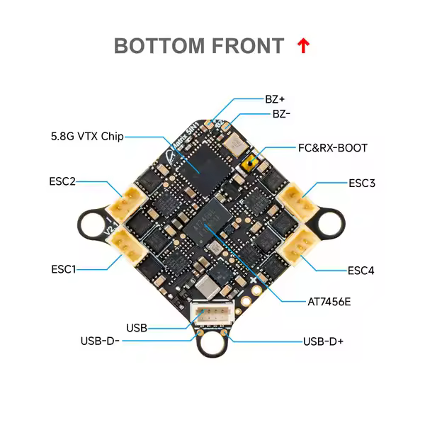 betafpv matrix 1s brushless flight controller 5in1 ii for whoop solder free diagram