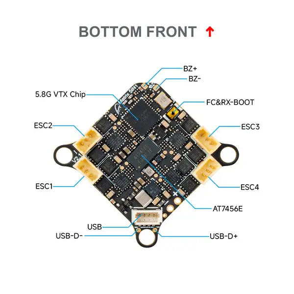 betafpv matrix 1s brushless flight controller 5in1 ii for whoop solder free diagram