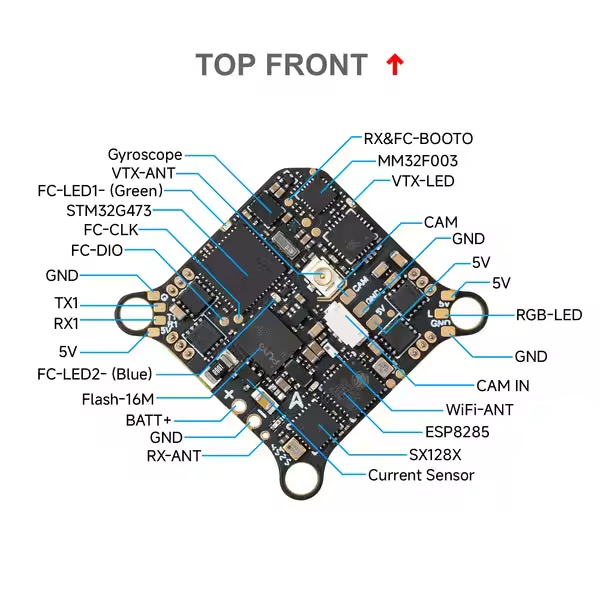 betafpv matrix 1s brushless flight controller 5in1 ii for whoop solder required diagram
