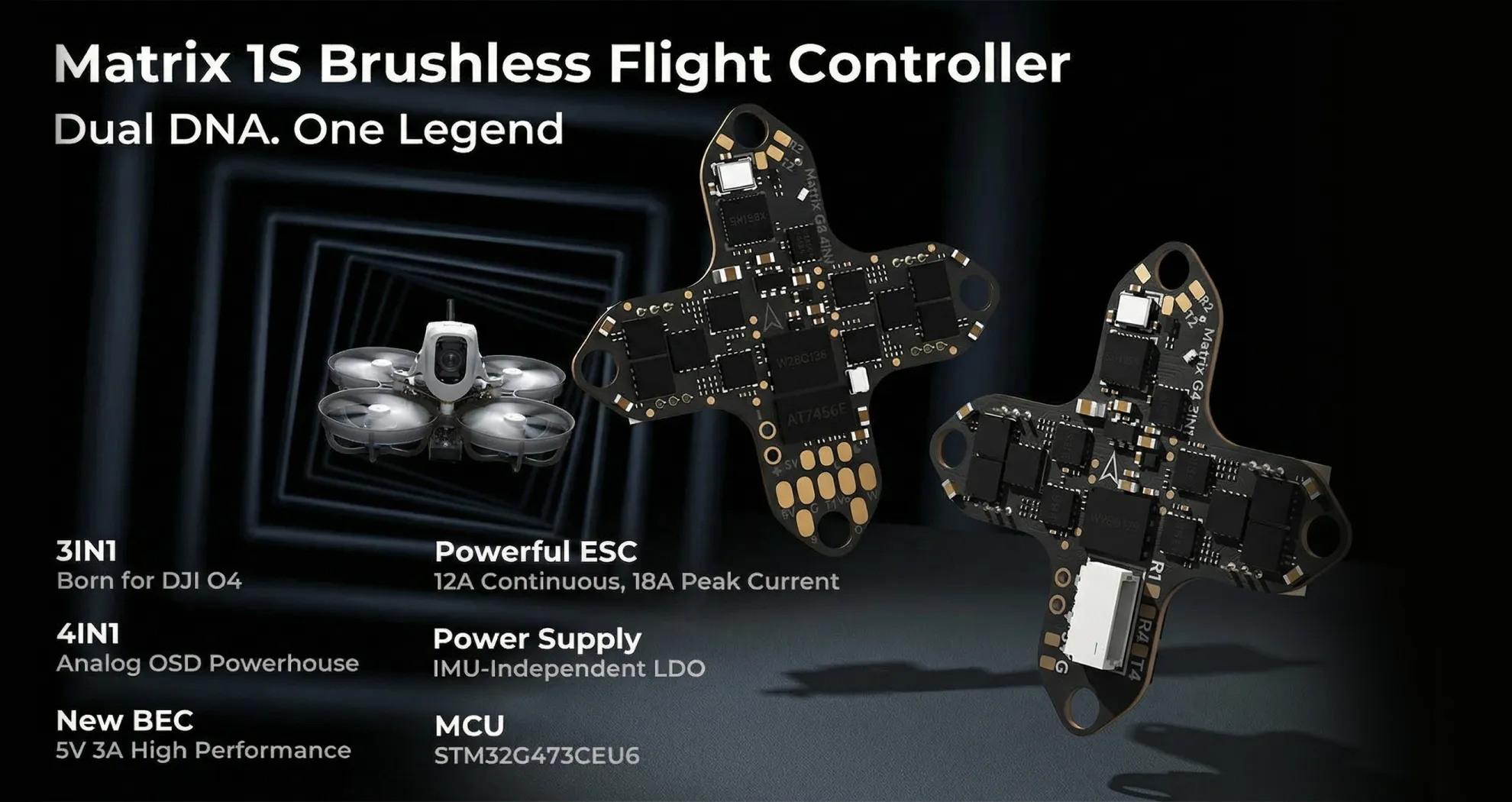 betafpv matrix 1s brushless flight controller show