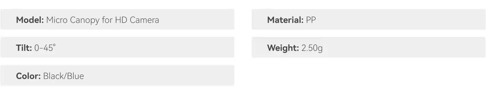 BETAFPV micro canopy specifications