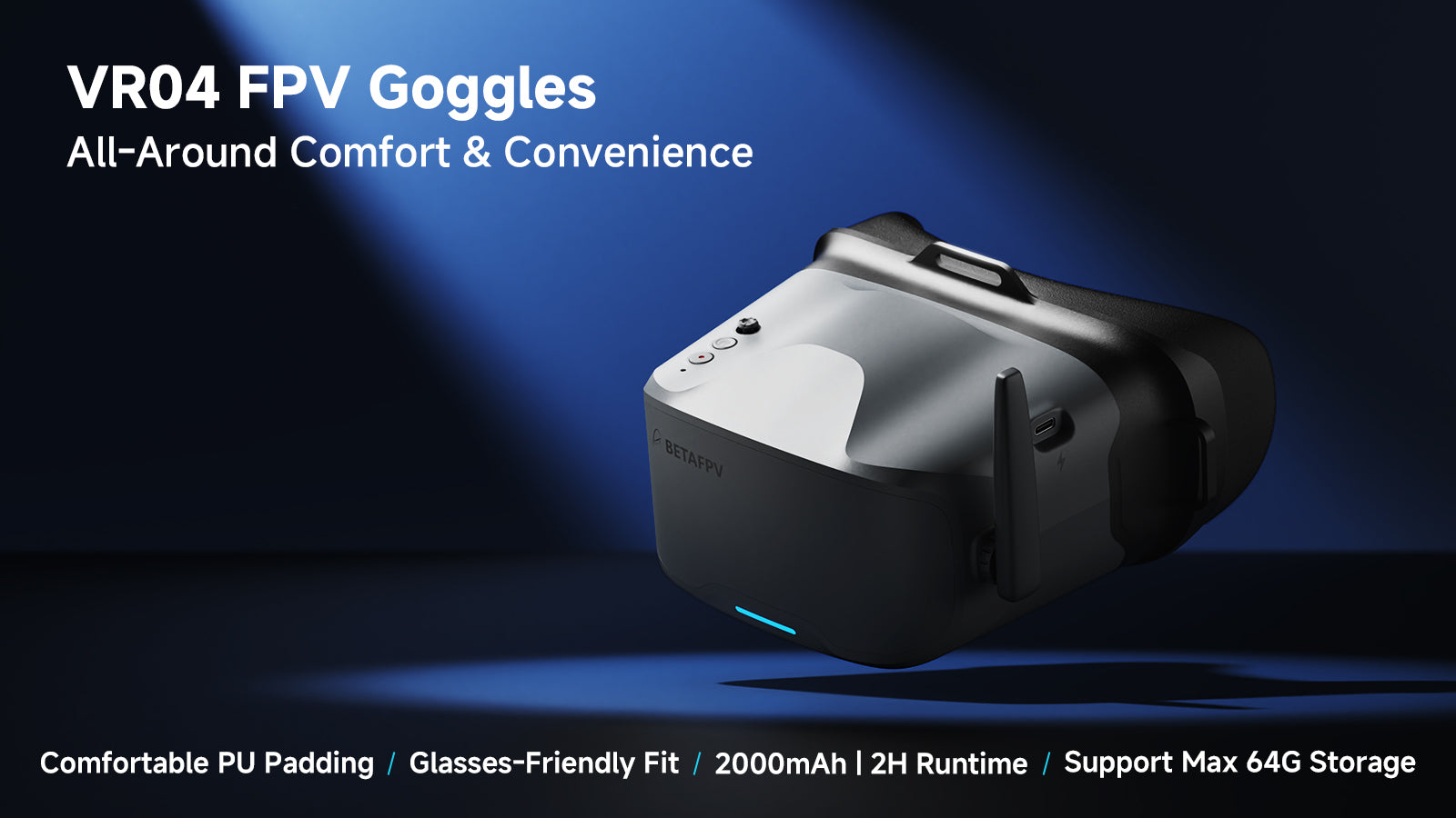 BETAFPV VR04 FPV Goggles 5.8G 48CH with Built-in DVR