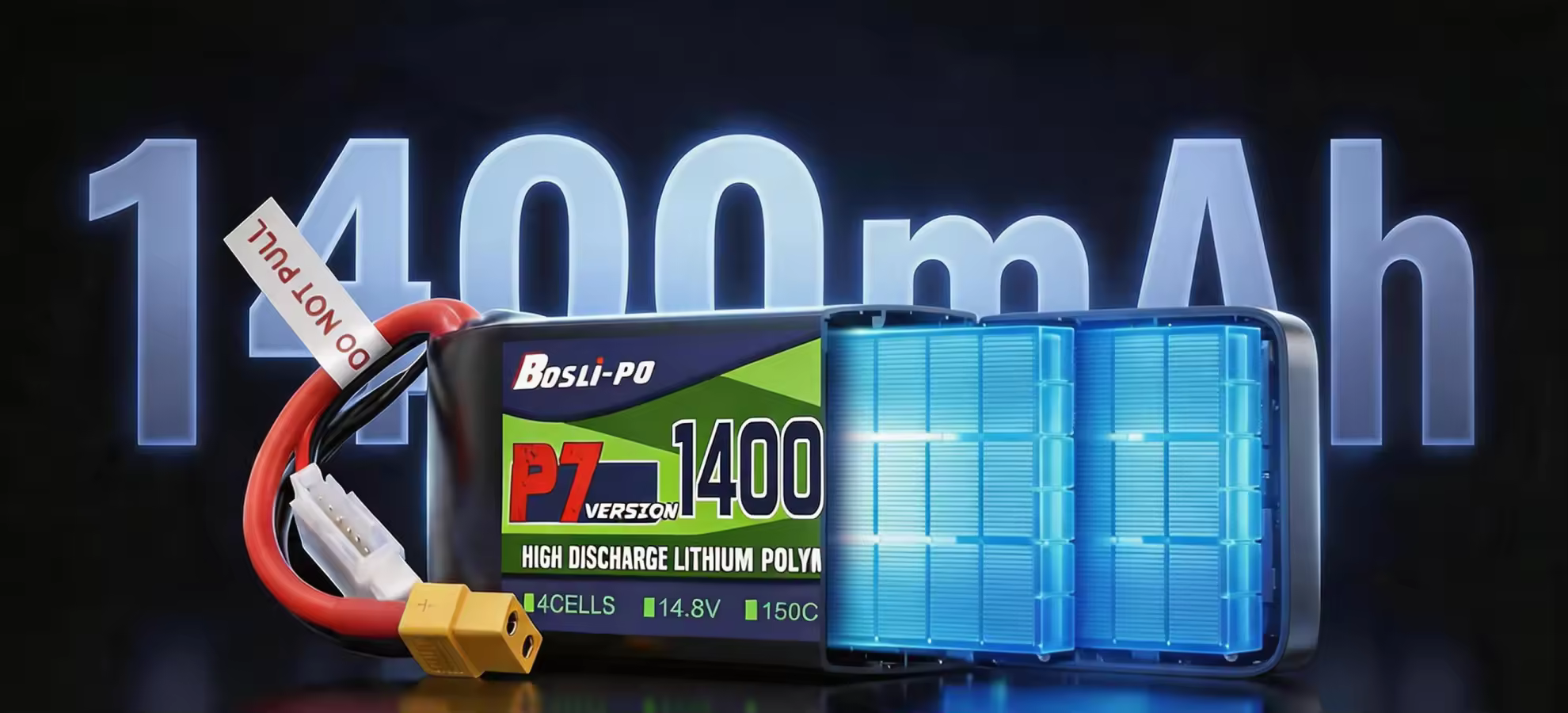 boslipo p7 version 1400mah 150c 4 6 8s fpv battery pc 3