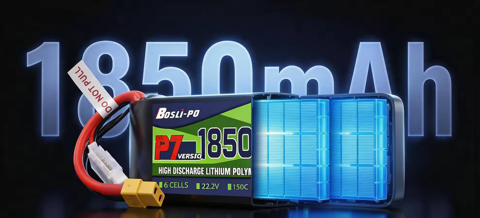 boslipo p7 version 1850mah 150c fpv battery pc 3