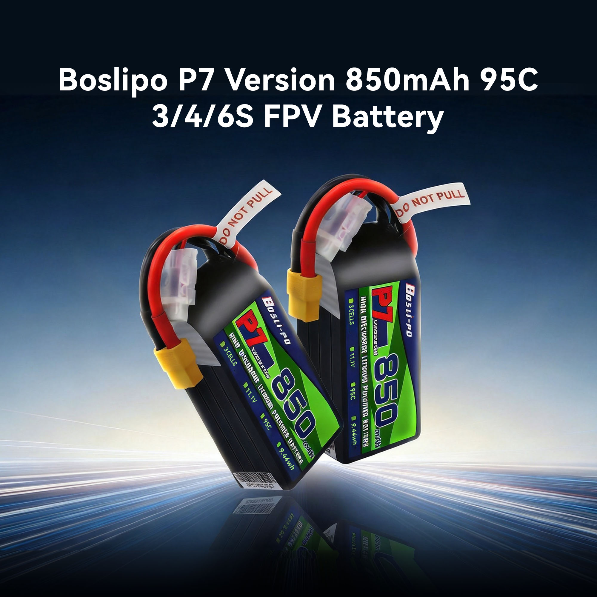 Boslipo P7 850mAh 95C LiPo – 3S/4S/6S FPV Power for Racers