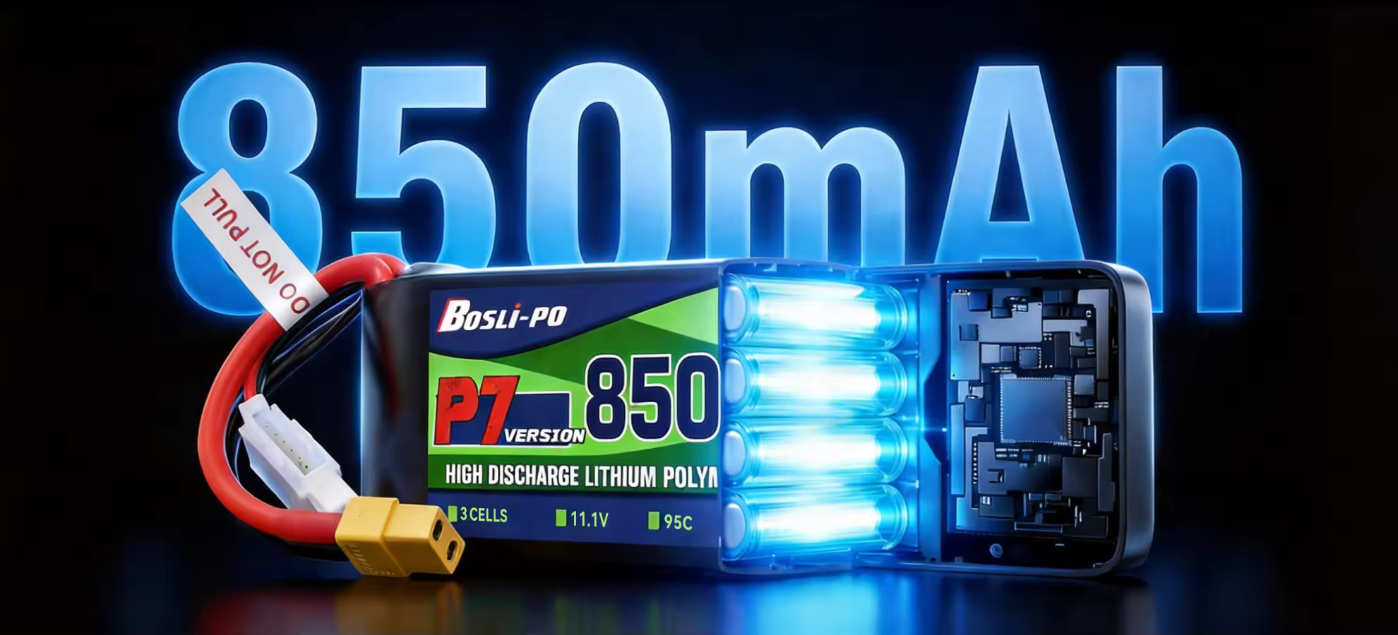 boslipo p7 version 850mah 95c 6s fpv battery pc 2