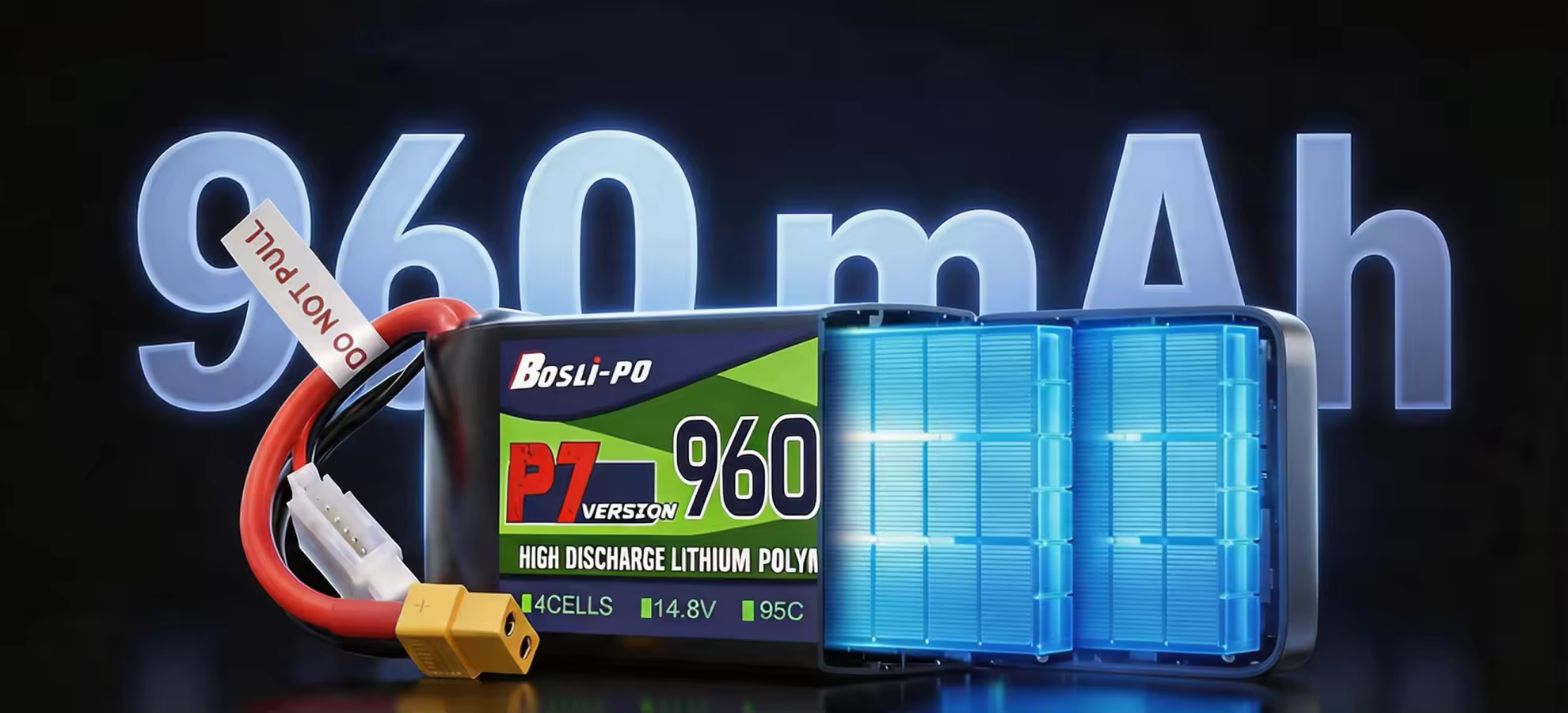 boslipo p7 version 960mah 95c 4s fpv battery pc capacity