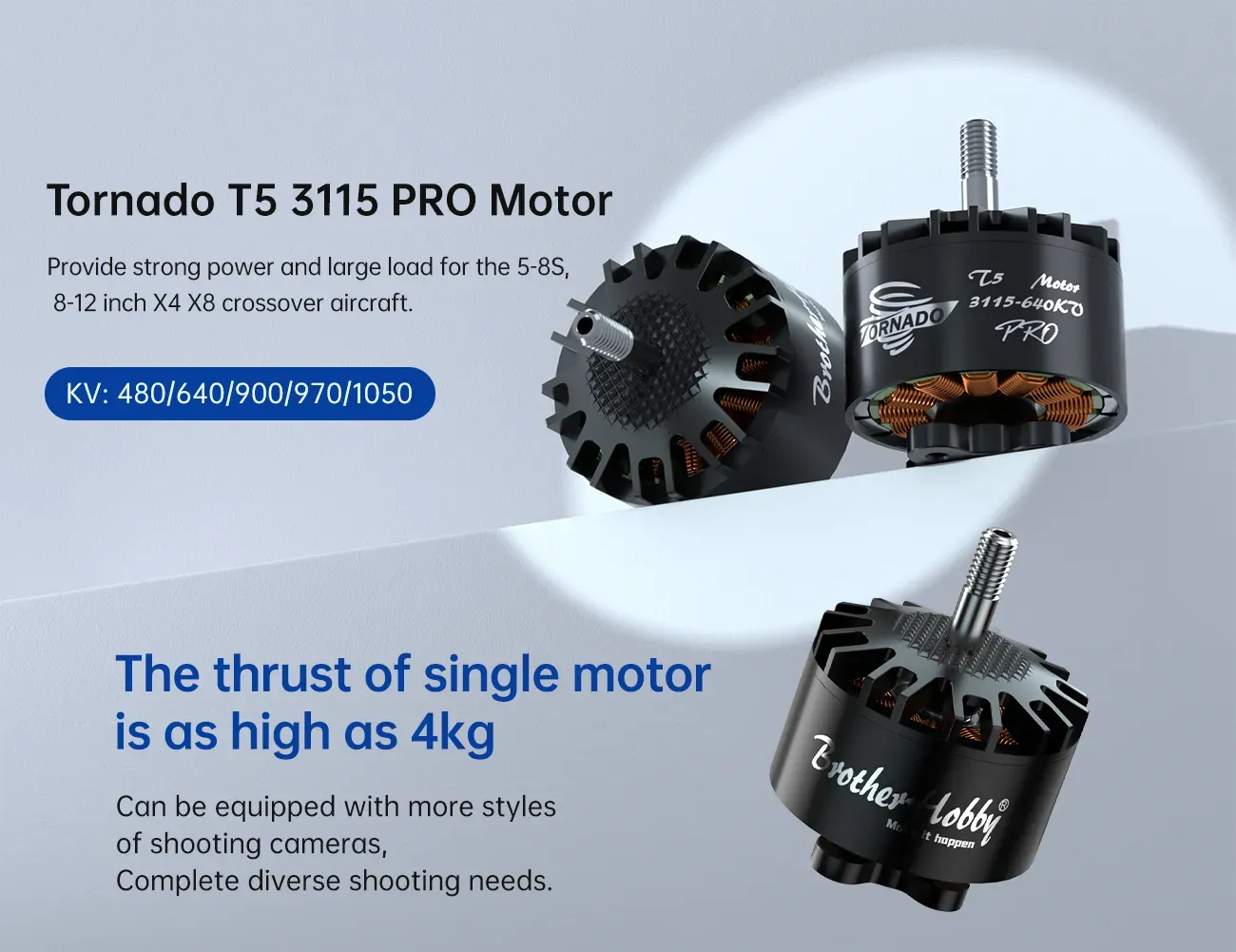 brotherhobby tornado t5 3115 pro motor for 8 12 inch fpv drone