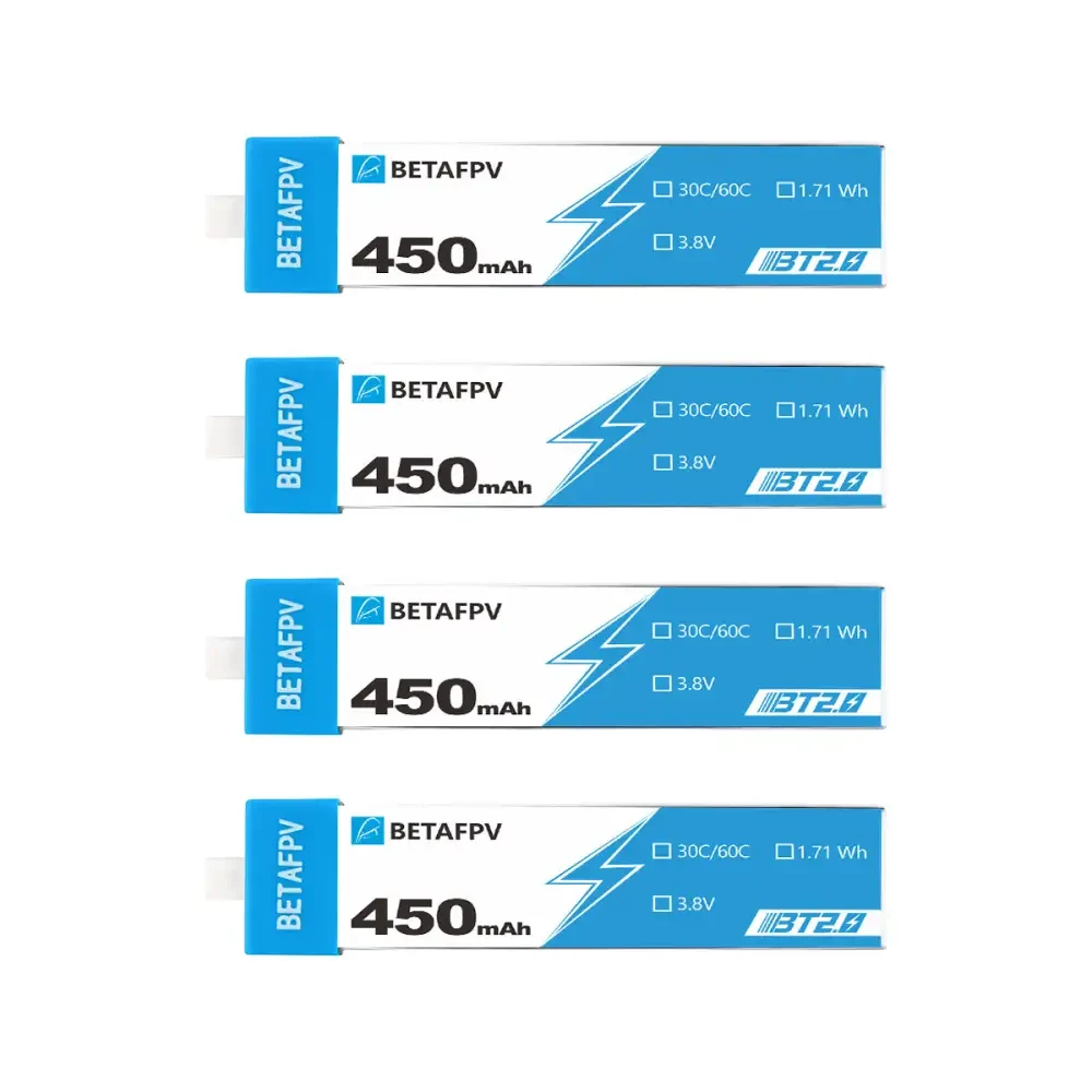 bt2.0 450mah 1s 30c battery 4pcs