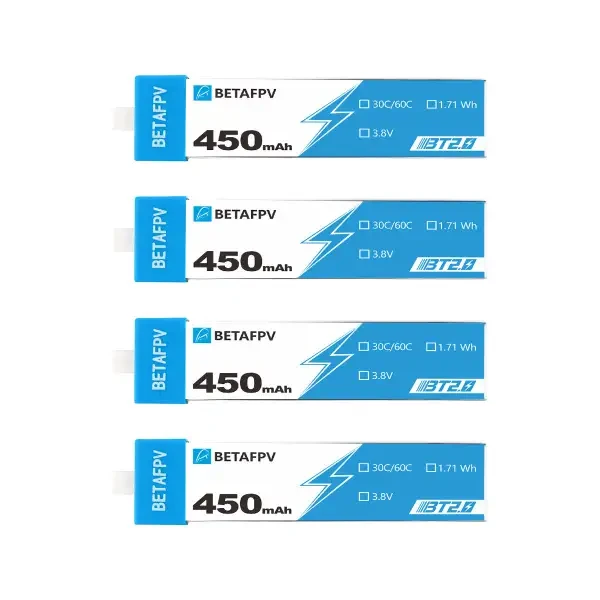 bt2.0 450mah 1s 30c battery 4pcs