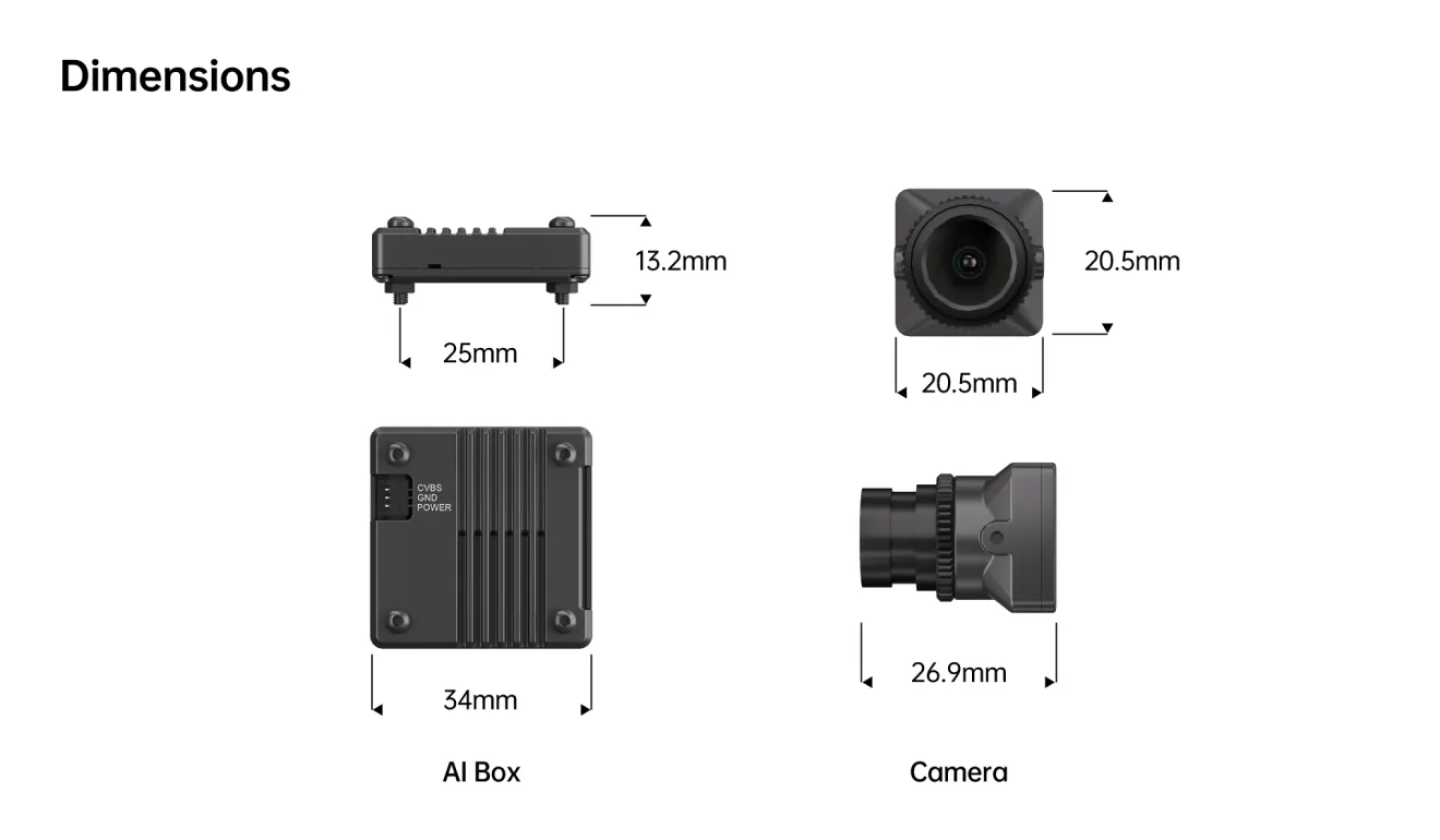 CaddxFPV Infra V2 Camera Dimensions