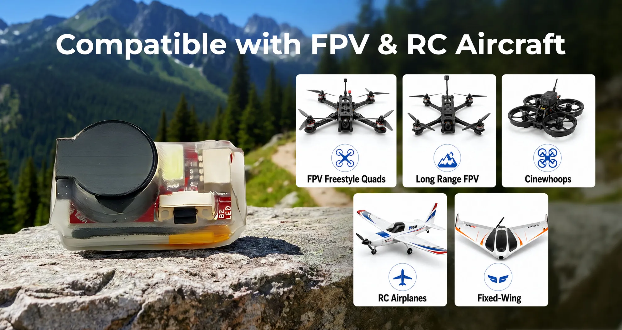 compatible with fpv drones and rc airplanes pc