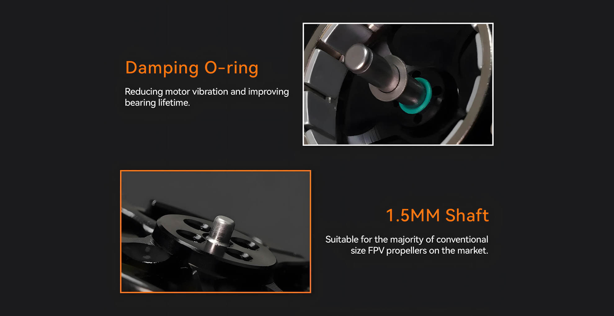 damping o ring and 1.5mm shaft
