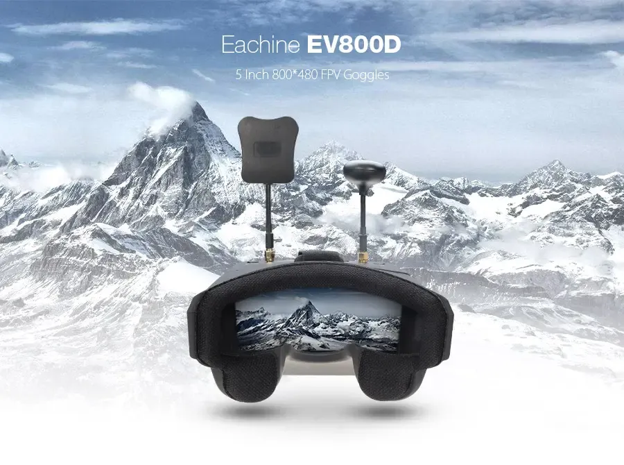 eachine ev800d 5 8g 40ch diversity fpv goggles with dvr 