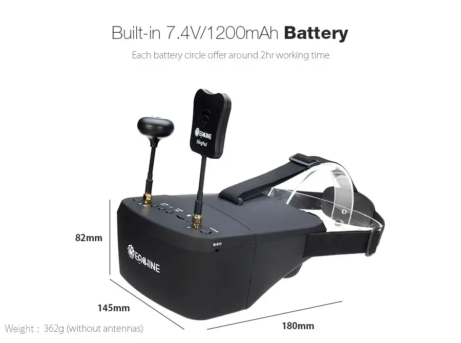 eachine ev800d 5 8g 40ch diversity fpv goggles with dvr diagram