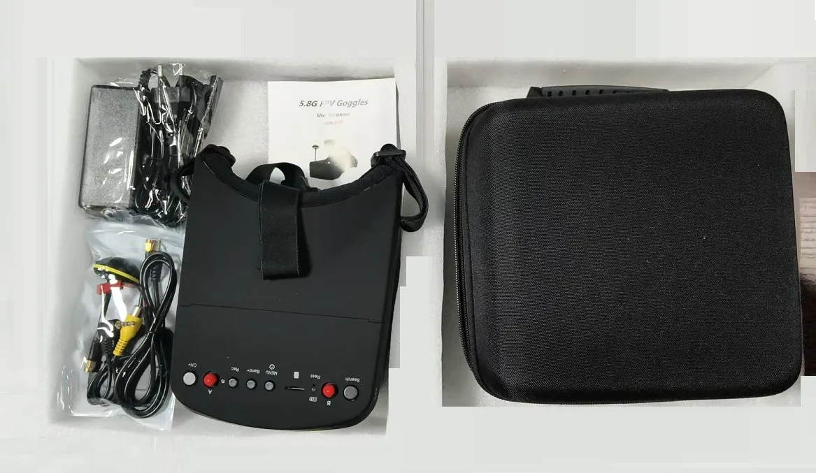 eachine ev800d 5 8g 40ch diversity fpv goggles with dvr packing 1
