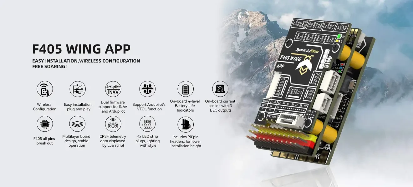 f405 wing app