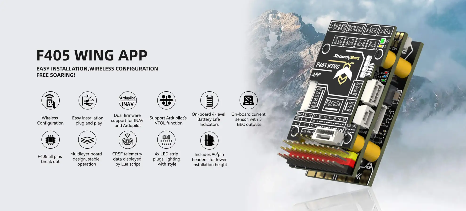f405 wing app