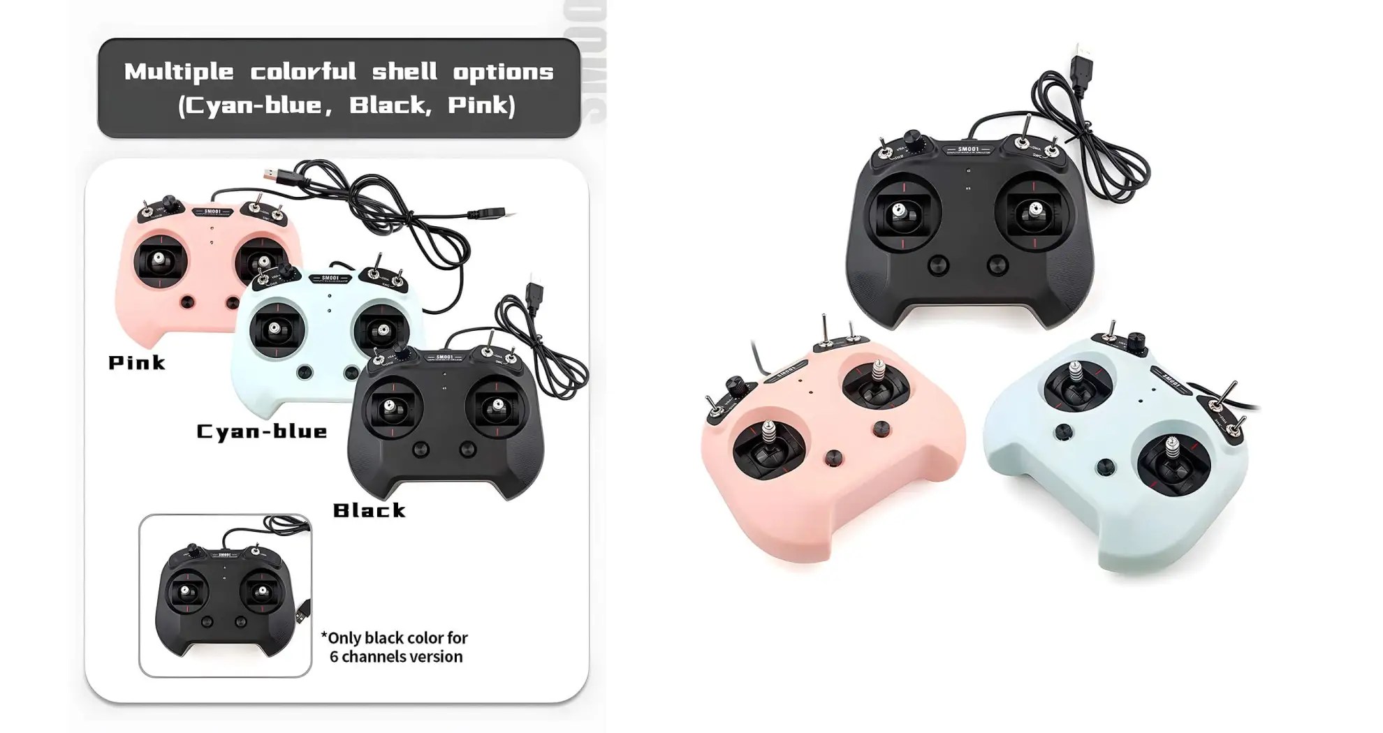 flysky fs sm001 6 8ch fpv drone simulator controller pc 3