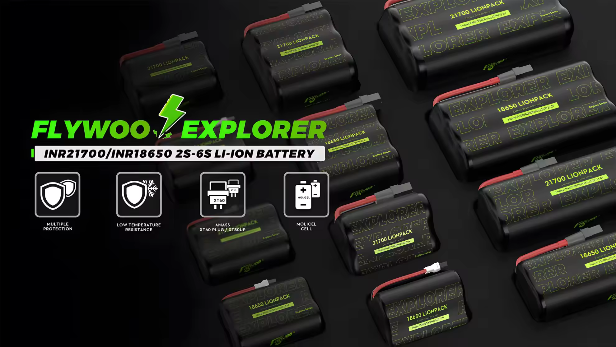 flywoo explorer 4s 3000mah li ion battery p30b pc 1