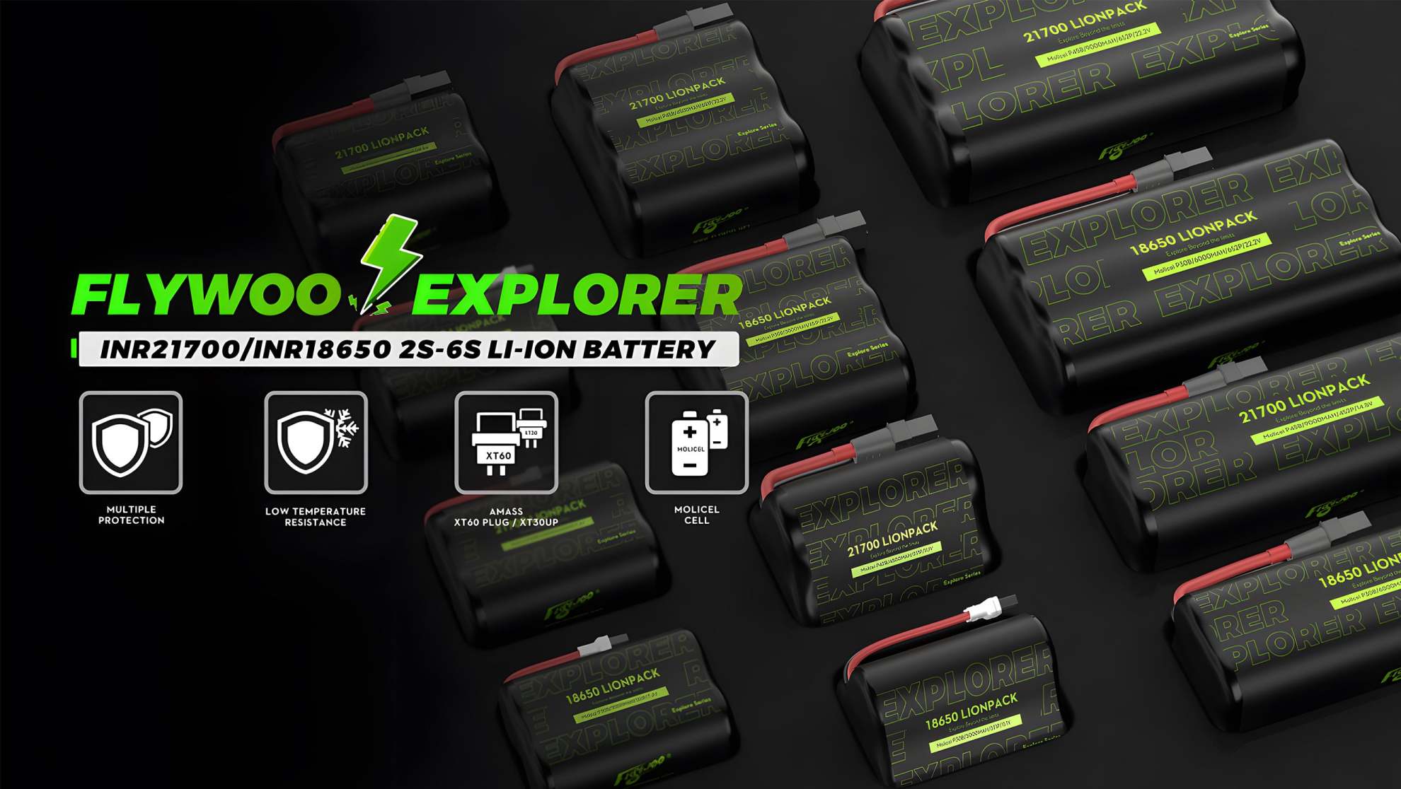 flywoo explorer 4s 3000mah li ion battery p30b pc 1