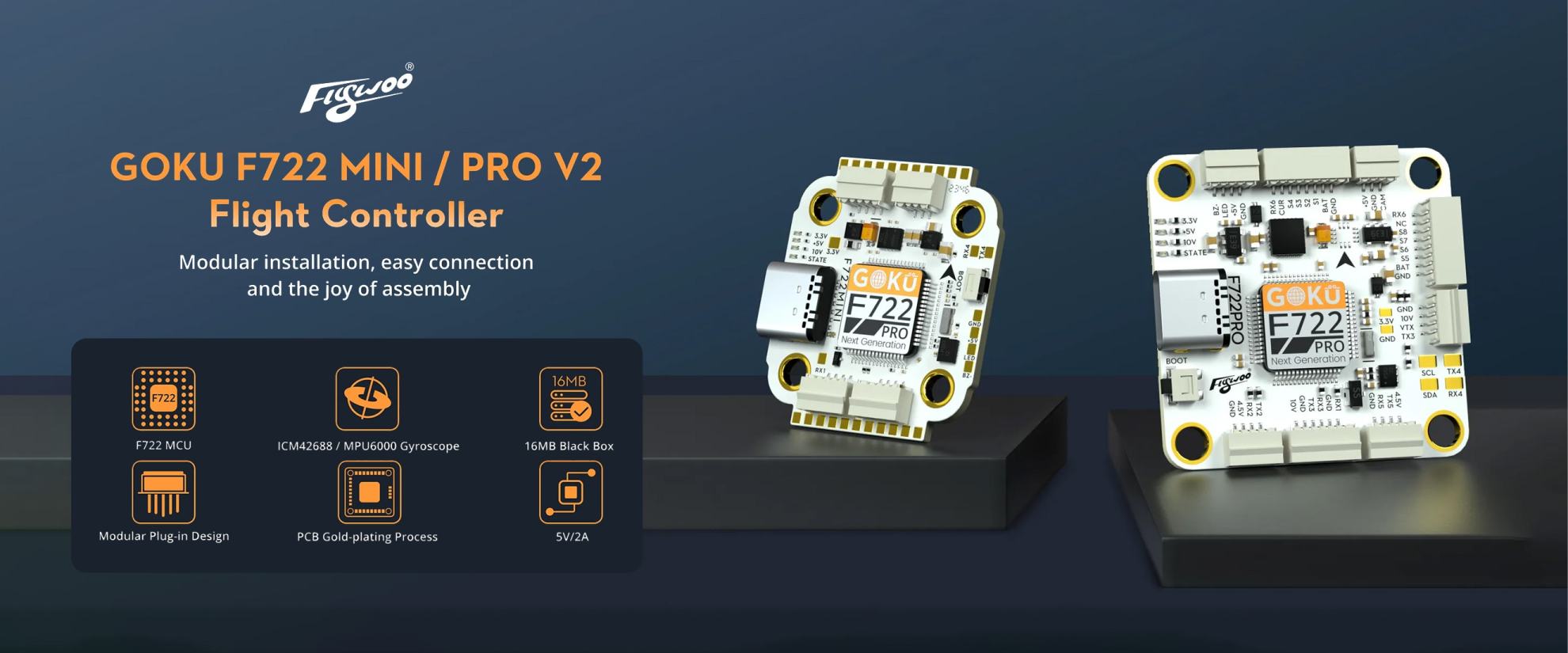 flywoo goku f722 pro mini v2 45a 32bit features