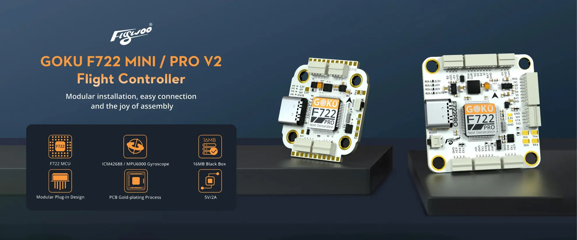flywoo goku f722 pro mini v2 45a 32bit features