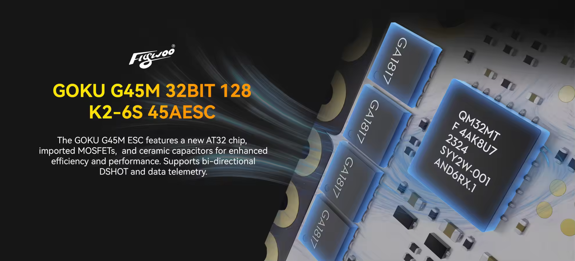 flywoo goku g45m 4 in 1 esc pc chip